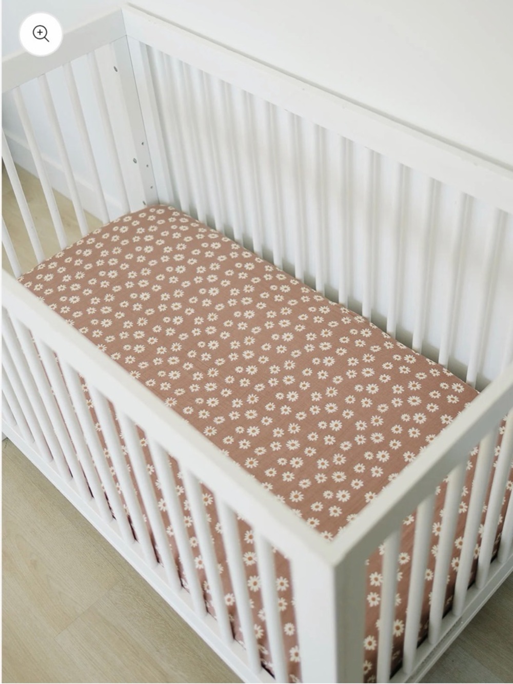 Kids Floral Fitted Crib Sheet - Dusty Rose